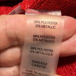 Calvin Klein  medium red dressy pullover v-neck sweater ruched bottom sparkly NWT Photo 8