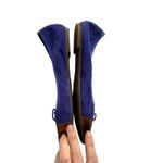 Clarks  Indigo Valley Stone Ballet Flat Women 7.5 Blue Suede Tortoise Toe Shoe Photo 4