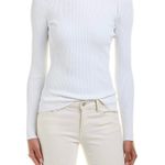 Vince White Rib Long Sleeve Top Photo 0