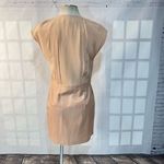 Maje blush pink silk cap sleeve zipper detail sheath dress size 1 or US small Photo 5
