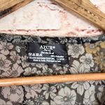 Azur | black cream floral swim cover up/kaftan Size 1X Photo 4