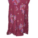 Matilda Jane Women Dress Art Class Cinched Waist Crochet Floral Maroon Size XS Photo 9