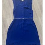 Sandro $ 415 NWT  Paris Silk Royal Blue Ravissante Zipper Waist Dress Size 3 Photo 7