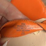 Guess Women Orange Spell Out Logo Ankle Strap Espadrille Sandal Shoe Photo 2