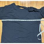 Hannah Sz S Soft Black Tie Sleeve Deep V Tie Back Top Photo 6