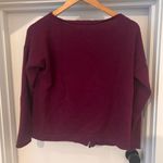 Magenta Boxy Sweater with Zipper Detail Red Photo 3
