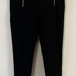 Ann Taylor Black Skinny Dress Pants Size Large NEW Exposed Double Zipper Front Photo 0