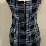 Popular Basics Vintage Y2K Blue/black Plaid Bodycon Tank Dress Photo 3