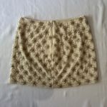 Club Monaco New Women’s  Meri Beaded Jupe Handcrafted Mini Skirt Ivory/Beige Sz 0 Photo 3