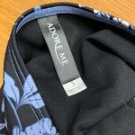 Adore Me  Bikini Bottoms Womens Small Black‎ Blue Floral Side-Tie Swimwear Summer Photo 3