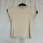 ZARA Cream Short Sleeve Top Size S Photo 0