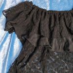 ZARA off the shoulder mesh top black size M Photo 4