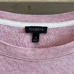 Talbots  Fleece Pink Heather Snowflake Applique Sweatshirt, M Photo 1