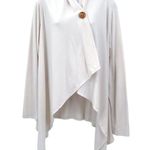 Anthropologie NEW Bobeau One Button Wrap Cardigan Drape Blouse Top Asymmetrical Ivory White XL Photo 0