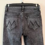 MOTHER the Insider Crop Step Fray in Train Stops Size 25 Denim Ankle Jean Black Photo 11