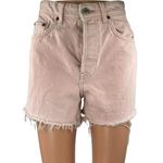 ZARA Women's Pink High Waisted Raw Hem Frayed Cut Off Denim Jean Shorts Size 4 Photo 0