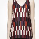Rag and Bone  Bus Seat Hill Geometric Printed Silk Racerback Tank Top Blouse XS Photo 8