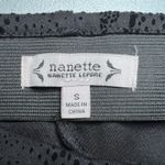 Nanette Lepore  Textured Snake Print Stretchy Leggings‎ Size Small Black Photo 2