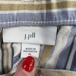 J. Jill XL Pants Cropped Wide Leg Linen Blend Striped Beachy Resort Sustainable Tan Photo 6