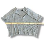 Y2K FORE Gray Ribbed Knit Collared Crop Top Preppy Minimal Streetwear Women’s M Size M Photo 2