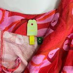 Farm Rio NOWT  Linen blend Copabanana Wrap Mini Dress Red Pink Size L Photo 13