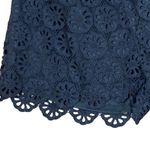 THML Crochet Lace Floral Shorts Pull On Navy Blue 100% Cotton Women Size Medium Photo 2