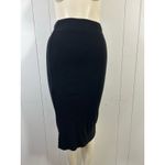 James Perse  NWOT Black Ribbed Jersey 95% Cotton Pencil Midi Skirt in Size 2/Med Photo 1