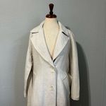 ZARA New Ivory Belted Linen Blend Lapel Collar Christmas Holiday Trench Sz M Photo 11