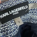 Karl Lagerfeld  • Blue White Tweed Pencil Skirt Photo 2
