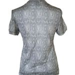 Armani Collezioni Women's Gray Textured Short Sleeve Top, Size 8 Photo 1