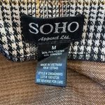 Soho Apparel  Ltd. Brown & Black Plaid Houndstooth Print Knee Length Skirt Photo 6