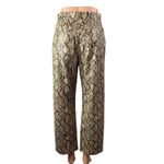ZARA  Womens Brown Snakeskin Faux Leather High Rise Wide Leg Trousers Pants Sz XS Photo 2