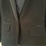 Banana Republic  Stretch‎ Career Blazer Women's 6 Navy Satin Trim Holiday Lined Photo 4