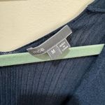 Vince  Double V-Neck Oversized Navy Drop Sleeve Knit‎ Top Sz M Photo 5