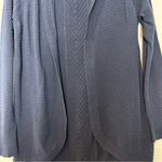 Lucky Brand ⭐️ navy blue zigzag knit cocoon style wool blend cardigan size small Photo 7