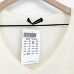 Brandy Melville  Andi V-Neck Sweater Lightweight Mohair Cream Women's OS NEW Photo 4