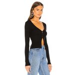 superdown  Sierra Knit Top in Black X-Small New Womens Long Sleeve Photo 2