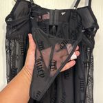 Juicy Couture  Sheer Black Lingerie Teddy Babydoll Set Size Large NWT #7787 Photo 5