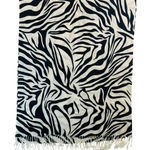 Abstract Zebra Print Long Scarf 26x70 Black White‎ Indie Sleaze Streetwear READ Photo 0