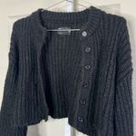 ASOS  Ribbed Chunky Knit Women’s Black Crop Cardigan size 2 Photo 3
