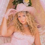 Los Angeles Cowgirl Majestic Pink Rhinestone Dangly Cowboy Hat S/M Photo 2