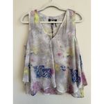 DKNY  Asymmetrical Graffiti Print Sleeveless Top Women's Size Medium NEW Artsy Photo 8