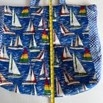 Handmade Tote Eco Friendly Reusable Colorful Sailboat Grocery Beach Bag Large Photo 5
