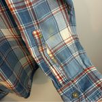 Marine layer  Margiold Blue Plaid Button Down Shirt Size Large Photo 10