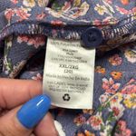 Time and Tru XXL Blue Pink Floral Tiered V Neck Babydoll Dress Long Sleeve Fall Photo 7