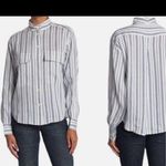 frame denim Frame Safari Striped Long Sleeve Button Down Shirt size M Photo 1