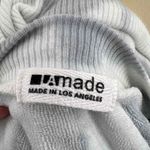 LA Made Blue White Tie Dye Distressed Shoulder Lightweight Sweatshirt Small Photo 3