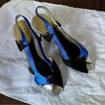 Ash  Court Shoes all Leather Tricolor Heels Taper size EU 39 leather sole . Photo 1