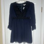 Nanette Lepore  Midnight Blue Dress with Lace Accents Photo 2