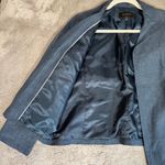 Talbots  Blazer Jacket Open Front Career Office Blue 100% Linen‎ Size 4 Photo 7